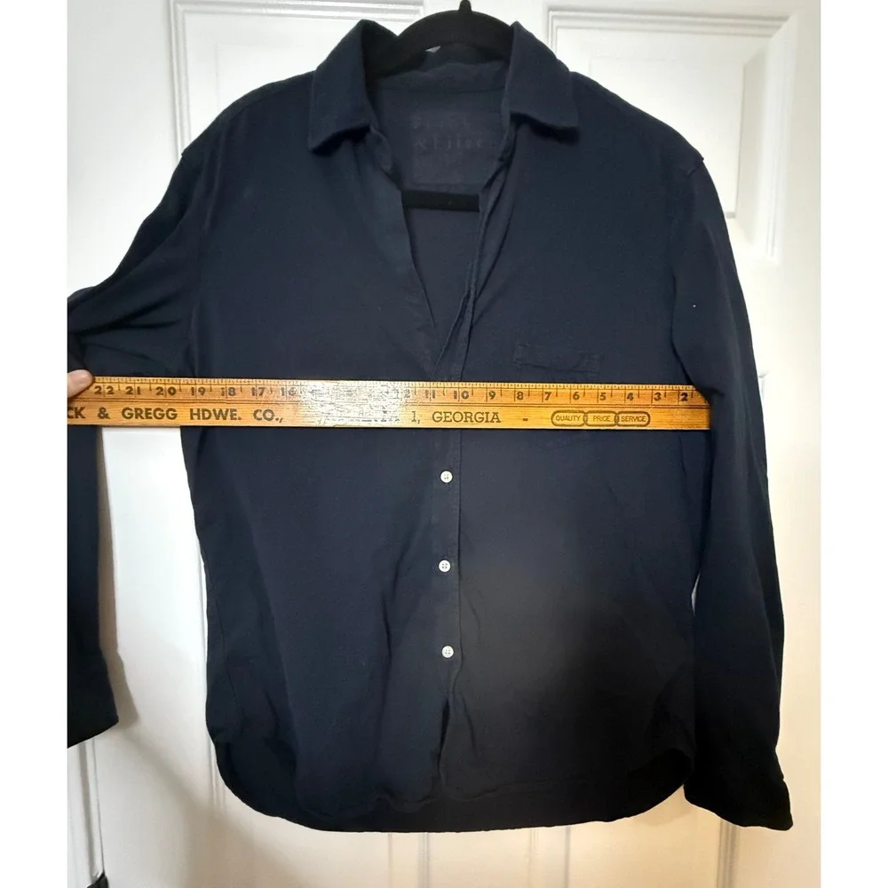 Frank & Eileen Black‎ Long Sleeve Button Up Shirt 100% Cotton Made in USA Size S - Picture 5 of 6